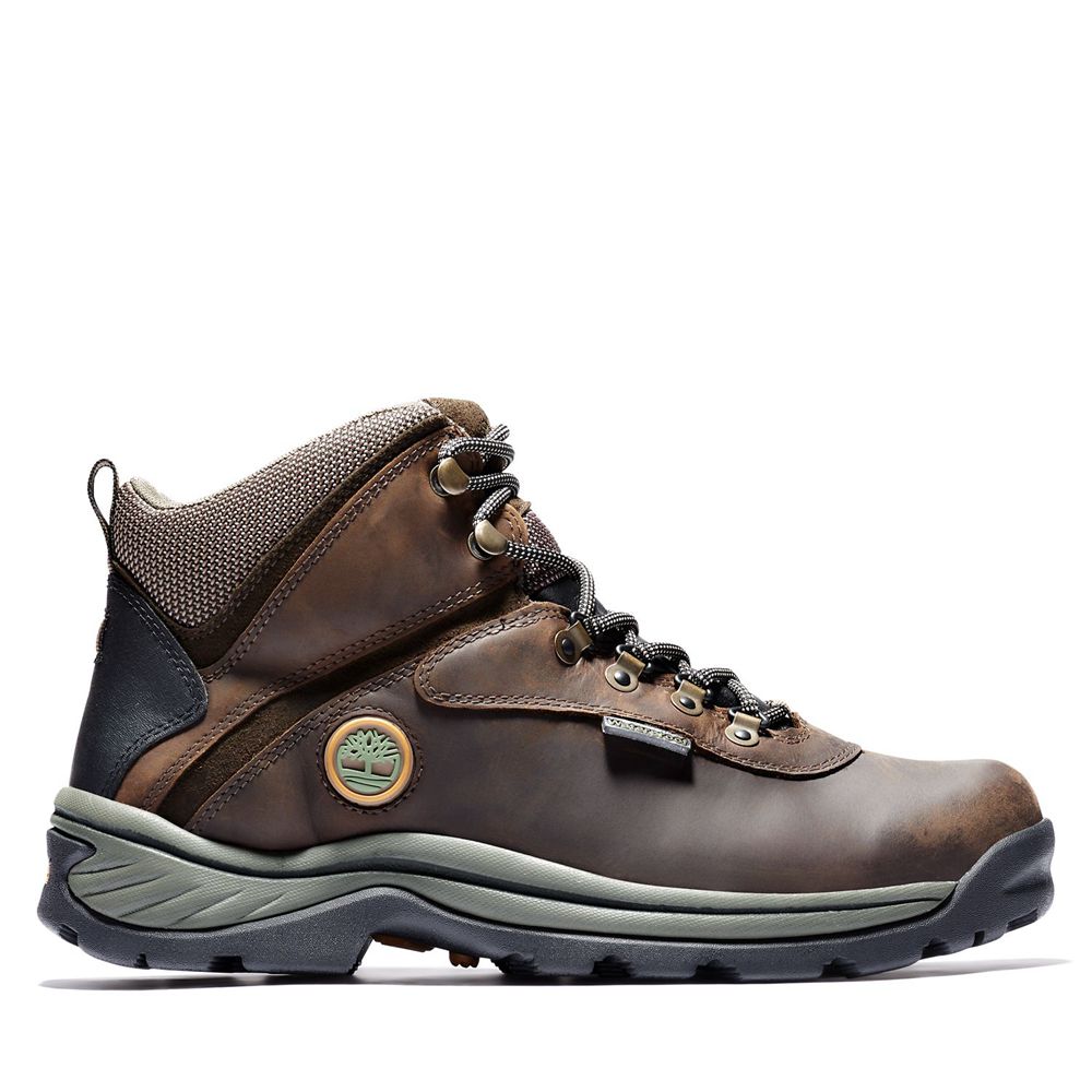 Timberland Mens Hiking Boots White Ledge Mid Waterproof - Brown - India KX7153469